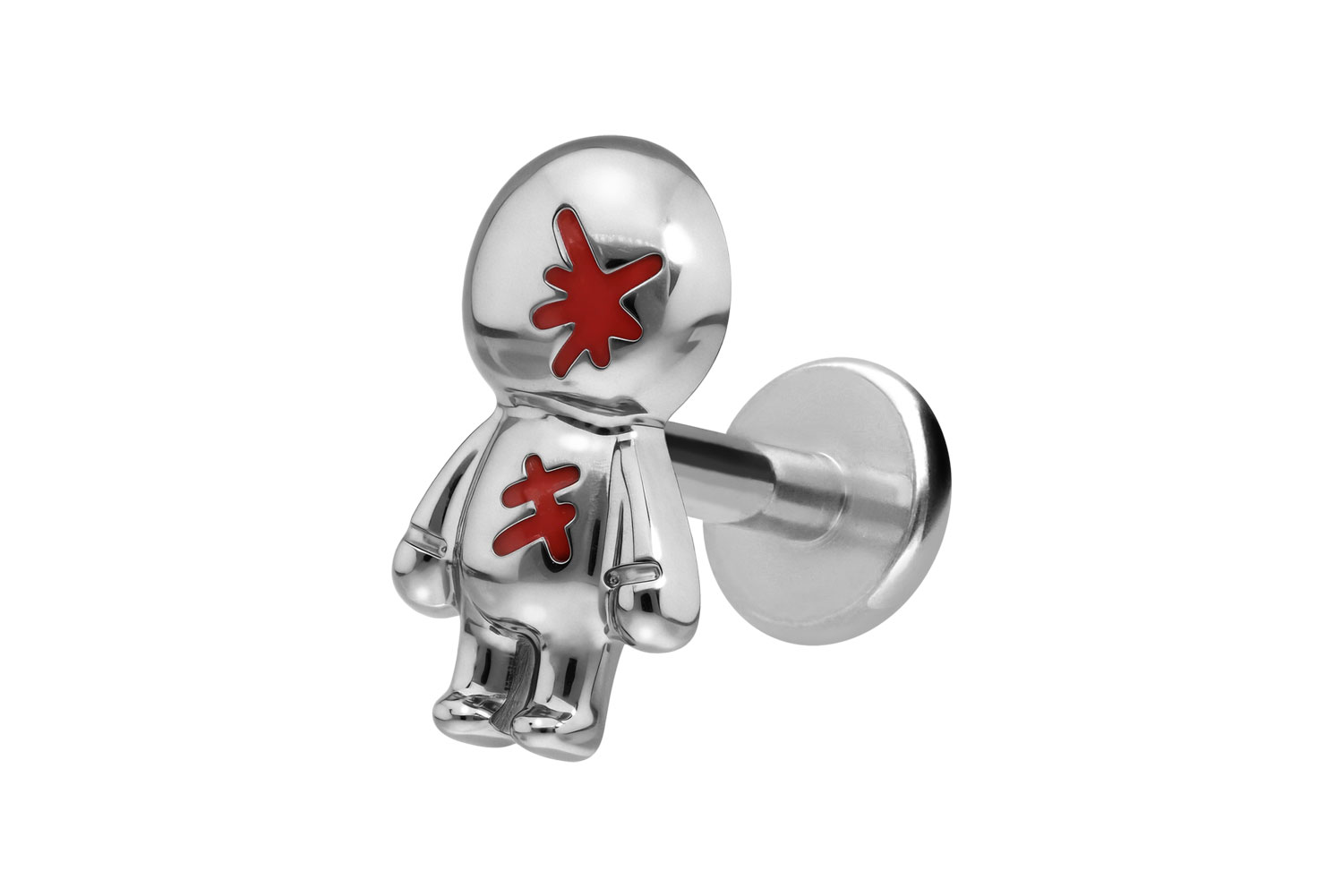 Titan Labret Piercing mit Innengewinde PUPPE